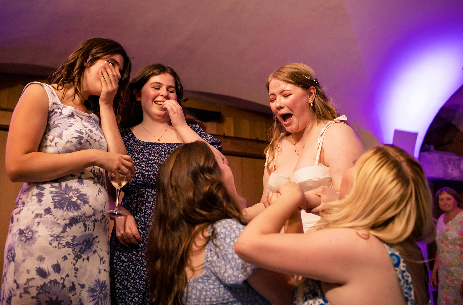 Bride-dancing-with-her-bridemaids