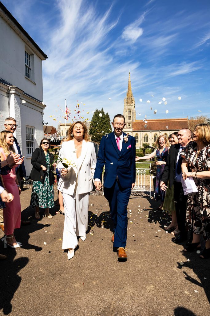 colourful wedding confetti in Macdonald Compleat Angler