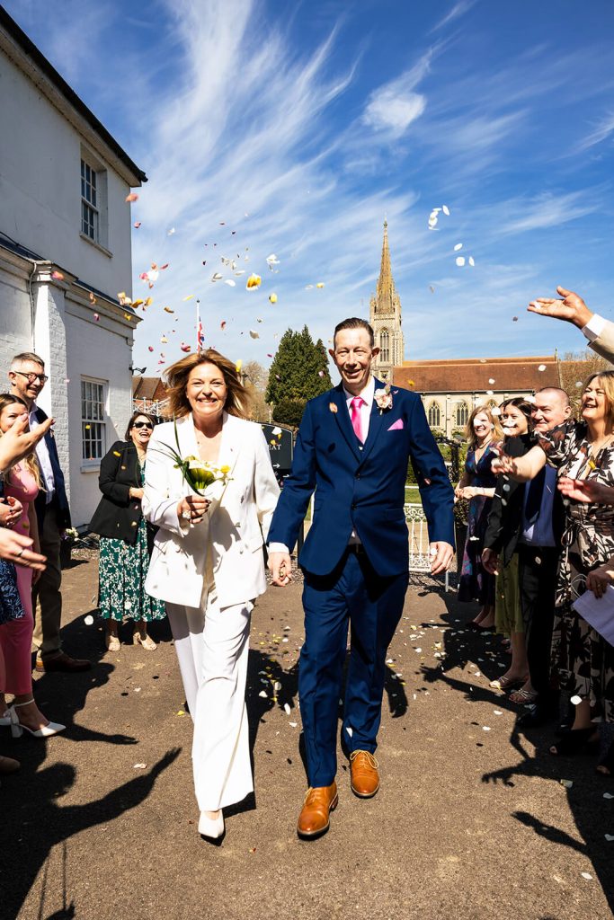 wedding confetti at Macdonald Compleat Angler