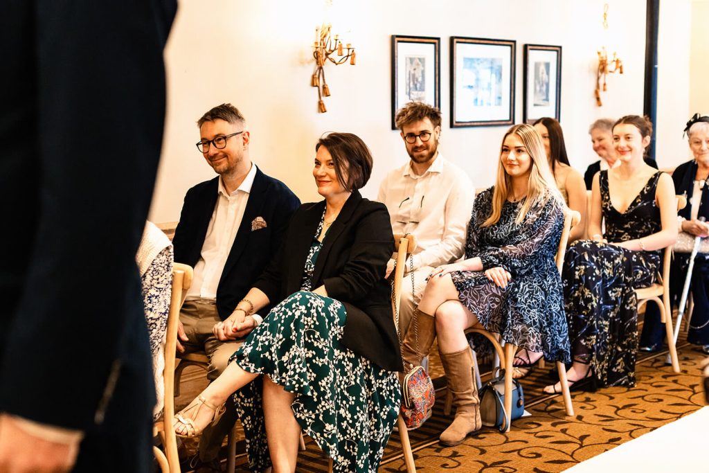 wedding guests seated inside the Macdonald Compleat Angler